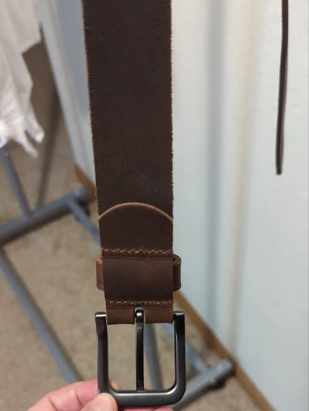 Women's Lucky Brand Brown Leather Belt with Silver Buckle